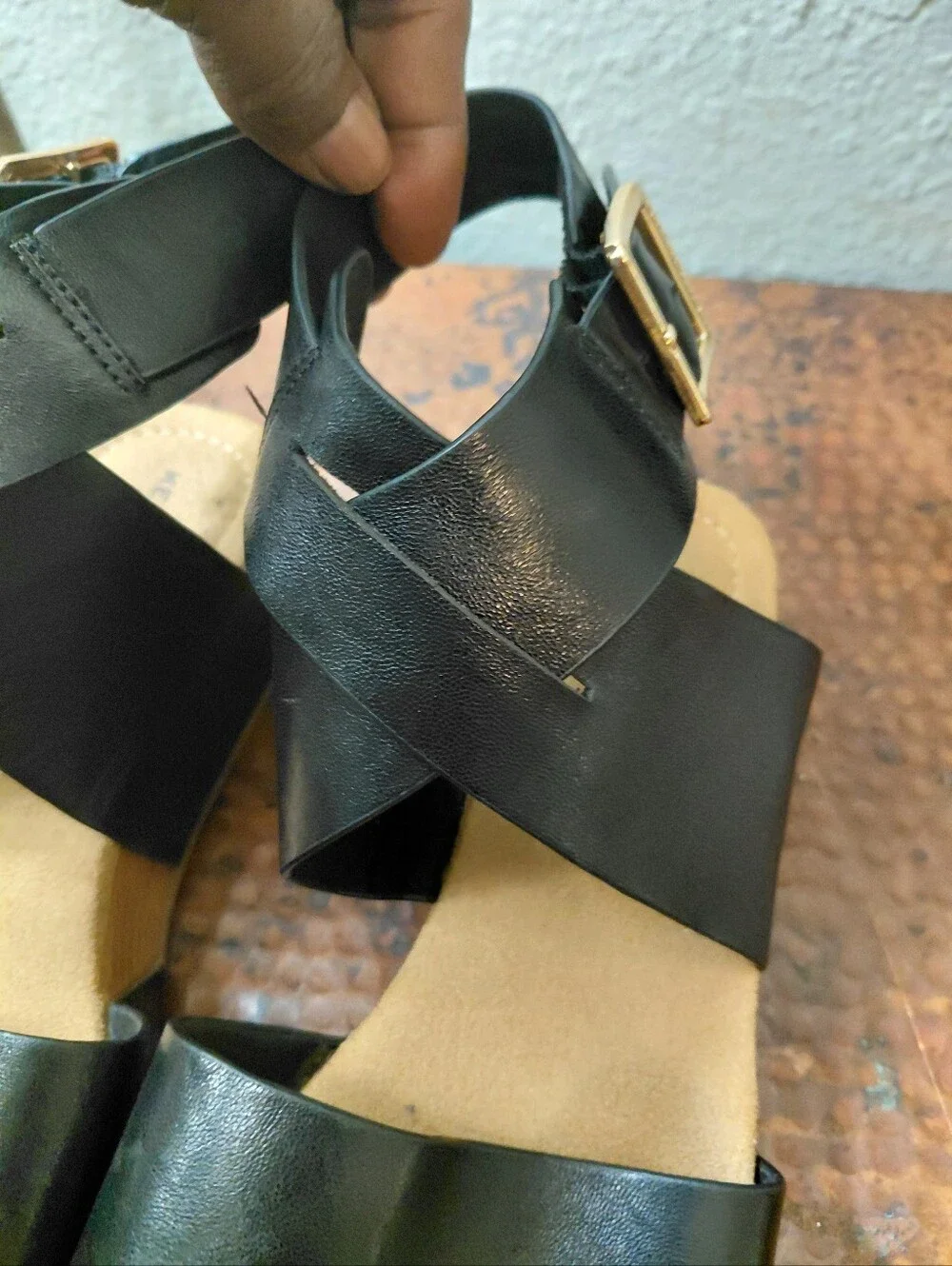 Kelsi Dagger x Anthropologie Sz. 7.5 Black Brooklyn Dune Platform Sandals